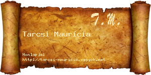 Tarcsi Maurícia névjegykártya