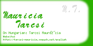 mauricia tarcsi business card
